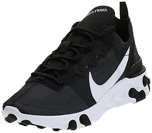 Nike W React Element 55, Zapatillas de Running para Mujer, Negro (Black/White 003), 38 EU