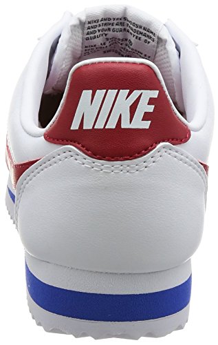 Nike Wmns Classic Cortez Leather, Zapatillas para Mujer, Blanco (White/Varsity Red-Varsity Royal 103), 37.5 EU