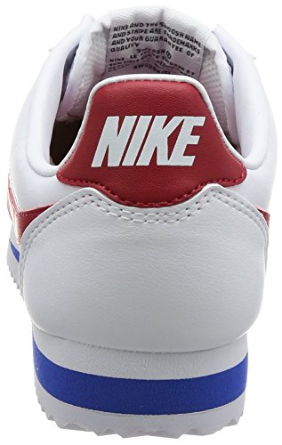 Nike Wmns Classic Cortez Leather, Zapatillas para Mujer, Blanco (White/Varsity Red-Varsity Royal 103), 37.5 EU
