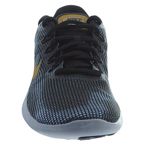 Nike Wmns Flex 2018 RN, Zapatillas de Running para Mujer, Multicolor (Black/Metallic Gold/Obsidian 008), 38.5 EU