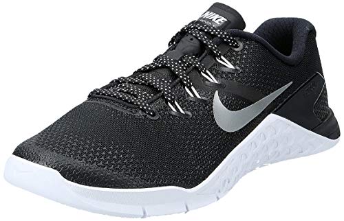 Nike Wmns Metcon 4, Zapatillas de Cross para Mujer, Negro (Black/Metallic Silver-White-Volt Glow 001), 42 EU