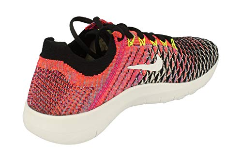 NIKE Women's WMNS Free TR Flyknit 2, Black/White-Volt-Deadly Pink, 6 M US