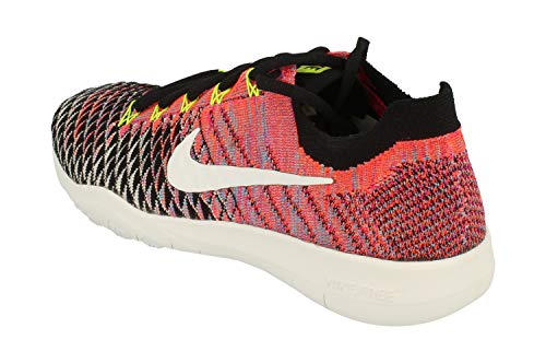 NIKE Women's WMNS Free TR Flyknit 2, Black/White-Volt-Deadly Pink, 6 M US