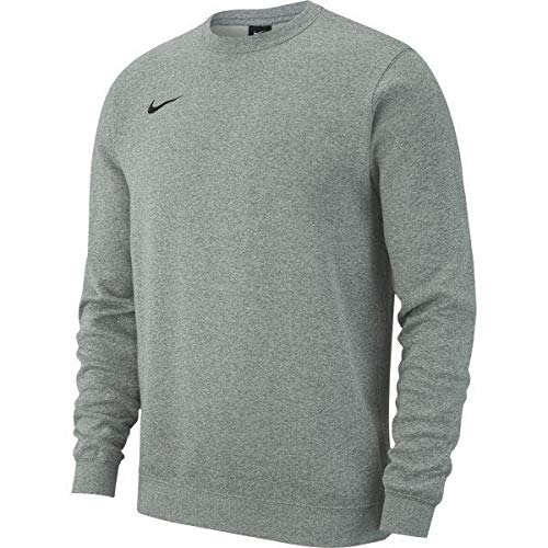 NIKE Y CRW FLC TM Club19 Sudadera, Niños, dk Grey Heather/Black, L