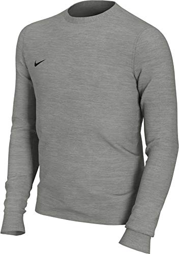 NIKE Y CRW FLC TM Club19 Sudadera, Niños, dk Grey Heather/Black, L