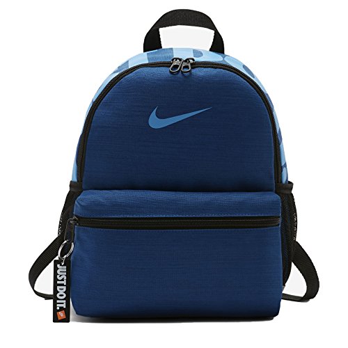 NIKE Y NK BRSLA JDI MINI BKPK, Mochila Unisex infantil, Multicolor (Gym Blue/Black/Blue), 15x24x45 cm (W x H x L)