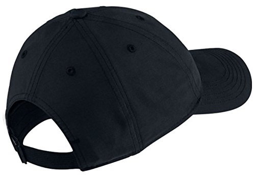 Nike Ya Heritage 86 Swoosh AD - Gorra de tenis unisex para joven, color negro / plateado