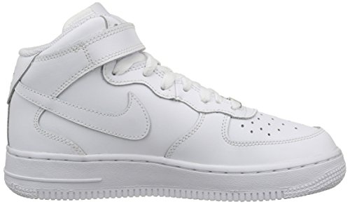 NIKE - Zapatillas de deporte Air Force 1 Mid 06 , Niños , Blanco (White/White), Blanco (WHITE), 35.5