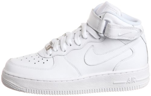 NIKE - Zapatillas de deporte Air Force 1 Mid 06 , Niños , Blanco (White/White), Blanco (WHITE), 35.5