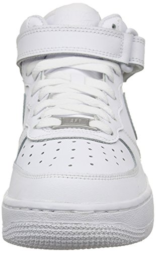 NIKE - Zapatillas de deporte Air Force 1 Mid 06 , Niños , Blanco (White/White), Blanco (WHITE), 35.5