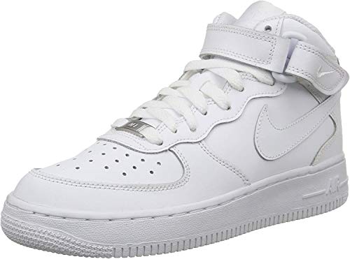 NIKE - Zapatillas de deporte Air Force 1 Mid 06 , Niños , Blanco (White/White), Blanco (WHITE), 35.5