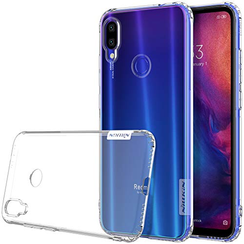 NILLKIN Funda para Redmi Note 7, Funda de Gel de TPU Transparente [Ultra Delgado] [Protección y Borde Antideslizante] [Compatible con Carga inalámbrica] Redmi Note 7-Transparente