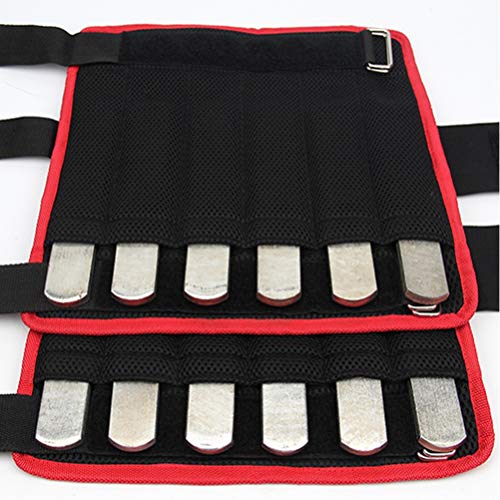 Ninguno 6 platos de acero para chaleco con peso pesado, para entrenamiento de fuerza, para fitness, ejercicio, color plateado