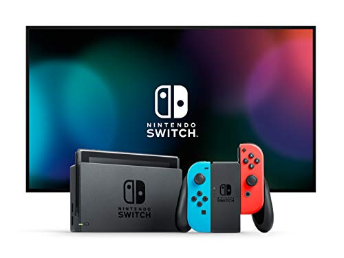 Nintendo Switch - Consola Estándar, Color Azul Neón/Rojo Neón (Modelo 2019)