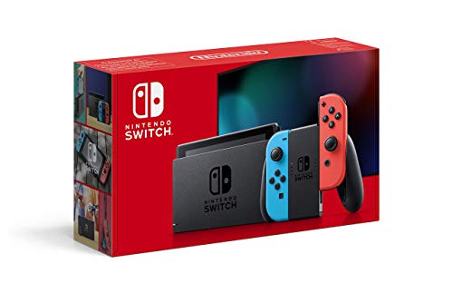 Nintendo Switch - Consola Estándar, Color Azul Neón/Rojo Neón (Modelo 2019)