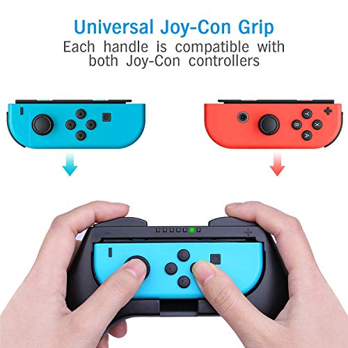 Nintendo Switch Joy-con Grips (3 Piezas),HEYSTOP Estuche Protector Handle Kits para Mandos JoyCon Set de Nintendo Switch Controller