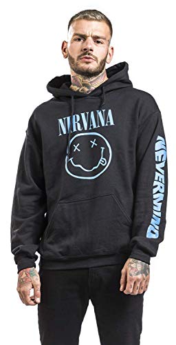 Nirvana Nevermind Smile Sudadera con Capucha Negro M