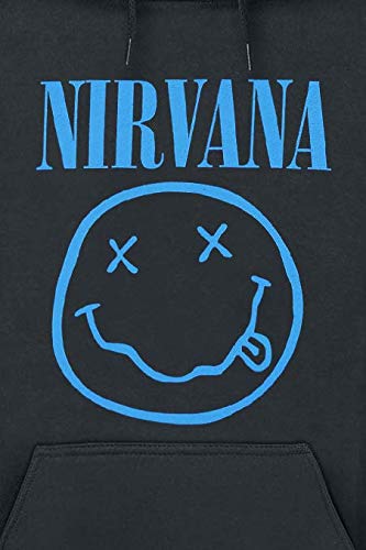 Nirvana Nevermind Smile Sudadera con Capucha Negro M