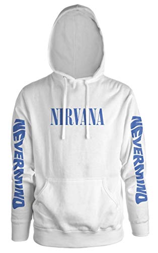 Nirvana 'Nevermind' (White) Pull Over Hoodie (Large)