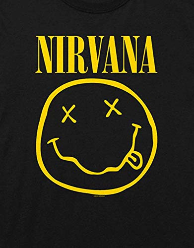 Nirvana T Shirt Flower Sniffin Band Logo Nevermind Nuevo Oficial De Los Hombres Size L