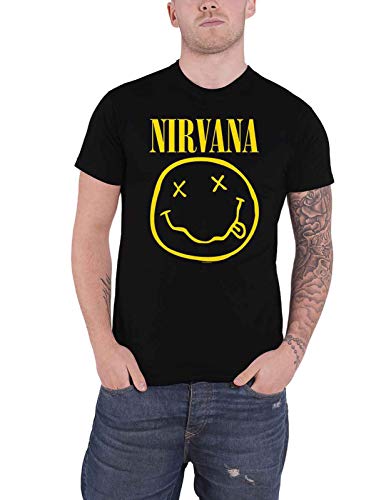 Nirvana T Shirt Flower Sniffin Band Logo Nevermind Nuevo Oficial De Los Hombres Size L