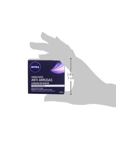 NIVEA Hidratante Anti-arrugas Cuidado de Noche (1x 50 ml), crema antiedad para regenerar la piel y reducir las arrugas, crema hidratante de cuidado facial