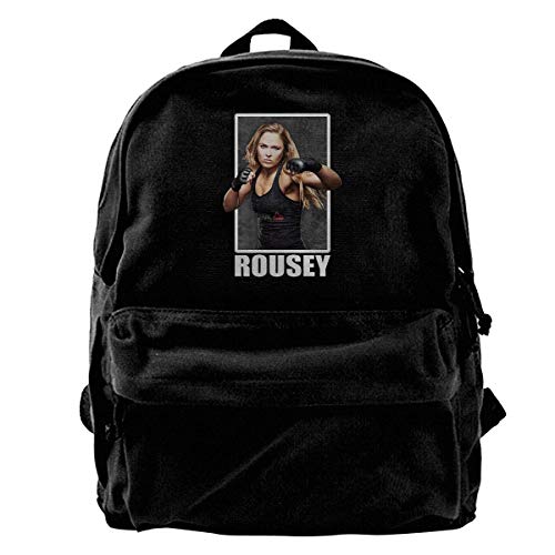 NJIASGFUI Mochila de lona Ronda Rousey UFC 190 Rowdy para gimnasio, senderismo, portátil, mochila de hombro para hombres y mujeres