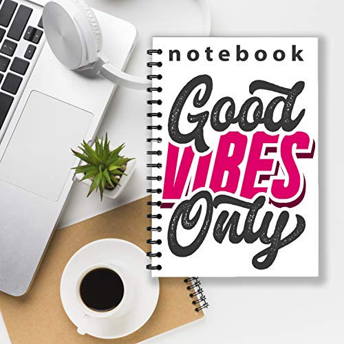 (No. 4) GOOD VIBES ONLY:  Let yourself and your beloved people feel good vibes only thanks to our GOOD VIBES ONLY notebook . Size 6*9 inch, 200pages. (English Edition)