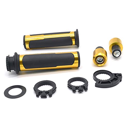 No-branded LKYHYQ Accesorios de la Motocicleta 7/8" Manija 22mm Motocicleta Moto Mano Barra de Agarre for Suzuki Hayabusa SFV650 Gladius SV1000 / S TL1000R (Color : Oro)