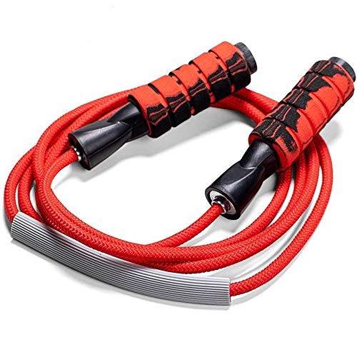 No se marca correas de alta velocidad saltar la cuerda Saltar la cuerda Crossfit Fitness Equipment doble cojinete de soporte de peso de algodón cuerda de nylon cuerda de salto (Color: Rojo, Tamaño: Li