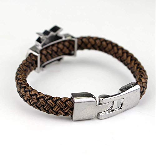 nobranded Attack On Titan Logo Pulseras De Cuero para Mujeres Hombres Pulsera Hebilla Pulseras Anime Accesorios De Joyería