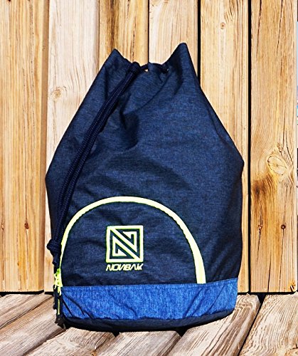 Nonbak Mochila Bandolera Grande 2 Bolsillos Tejido Tejano Mochila petate para Gimnasio, Bolsa Playa 35 litros Dos Colores