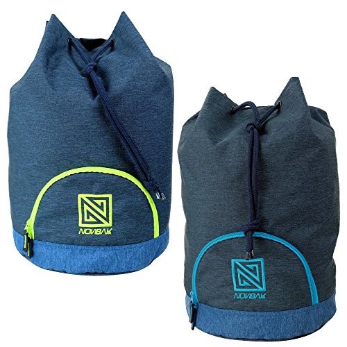 Nonbak Mochila Bandolera Grande 2 Bolsillos Tejido Tejano Mochila petate para Gimnasio, Bolsa Playa 35 litros Dos Colores