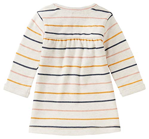 Noppies G Dress LS Nababeep Str Atuendo de Jugador, RAS1202 Harina de Avena para niña-P611, 50 para Bebés