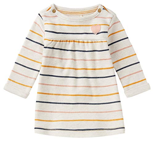 Noppies G Dress LS Nababeep Str Atuendo de Jugador, RAS1202 Harina de Avena para niña-P611, 50 para Bebés