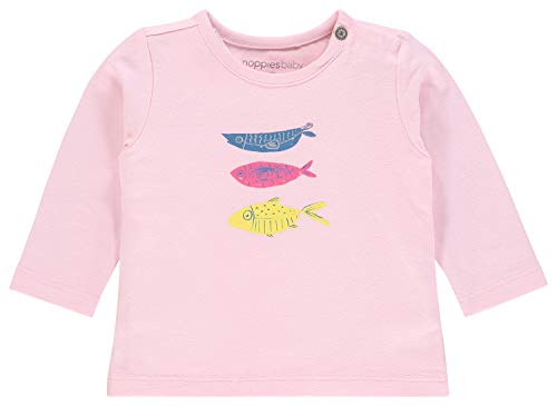 Noppies G tee Slim LS Rogers Camiseta de Manga Larga, Rosa (Flamingo P016), 50 cm para Bebés