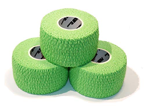 NOSECOND 6 x Pack Tape Premium de algodón elástico Adhesivo de 38mm x 4.5m (Verde)