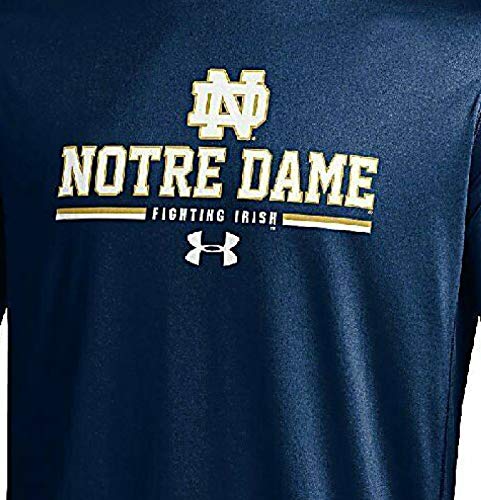 Notre Dame Fighting Irish azul palma de under armour Heatgear manga larga T Shirt, hombre Unisex, azul