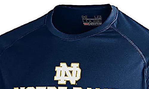 Notre Dame Fighting Irish azul palma de under armour manga corta para HeatGear T Shirt, hombre Unisex, azul