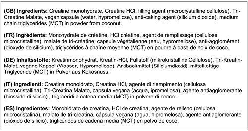 NPN Kreabolic | Triple mezcla de creatina para una fuerza explosiva | Fuerza muscular y potenciador de volumen | 45 porciones | 270 cápsulas