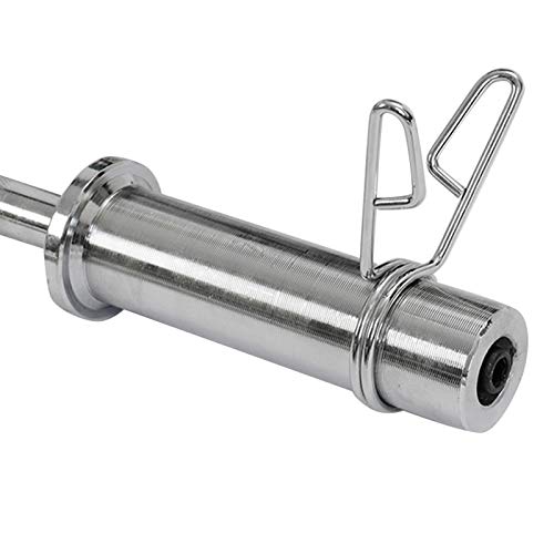 Nrpfell 1 Piezas Barras de Mancuernas de 2 Pulgadas OlíMpico Barras de Pesas de Mancuernas SóLidas de 2 Pulgadas Barras de Levantamiento de Pesas con Clips