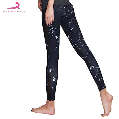 NSH PIERYOGA, Mallas para Mujer, Pantalones de Ejercicio, Pantalones Deportivos, Pantalones de Entrenamiento, Pantalones de Fitness, Ropa de Yoga con Junta de Red, Ropa Femenina