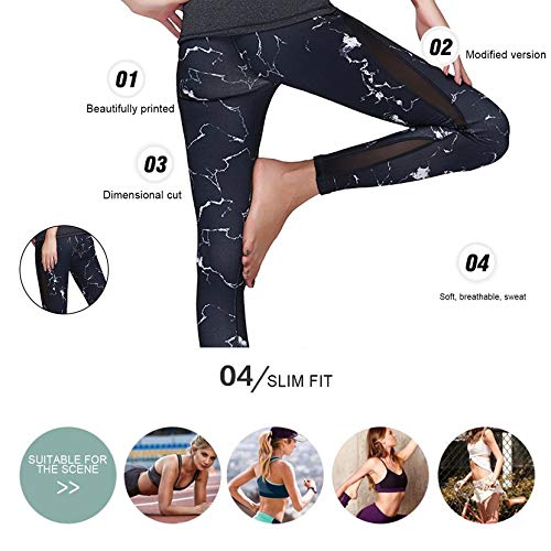 NSH PIERYOGA, Mallas para Mujer, Pantalones de Ejercicio, Pantalones Deportivos, Pantalones de Entrenamiento, Pantalones de Fitness, Ropa de Yoga con Junta de Red, Ropa Femenina