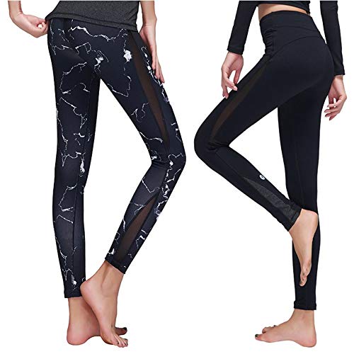 NSH PIERYOGA, Mallas para Mujer, Pantalones de Ejercicio, Pantalones Deportivos, Pantalones de Entrenamiento, Pantalones de Fitness, Ropa de Yoga con Junta de Red, Ropa Femenina