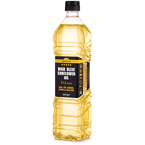 Nueva botella de aceite de girasol con alto contenido en ácido oleico de FlavOil - Aceite de girasol saludable ideal para freír, cocinar y preparar en frío (0.850 Litro)