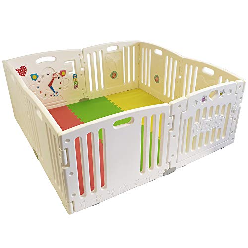 Nueva Venture All Star Playpen del bebé 8 Pc's XXL incluyendo el Panel de actividad divertida Esteras del piso cabido y color brillante jugar bolas de alta calidad parque para bebé