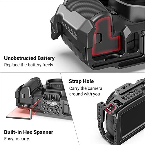 (Nueva Versión) SMALLRIG BMPCC 4K, 6K Cage Jaula Compatible con Blackmagic Pocket Cinema Camera 4K,6K - 2203B