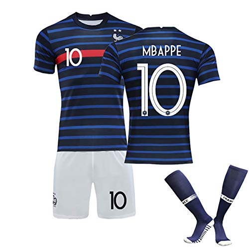 Nuevos Uniformes de fútbol del Equipo Nacional francés Mbappe 10 Trajes Deportivos de Jersey Nacionales y Extranjeros Uniformes personalizados-blue1-XS