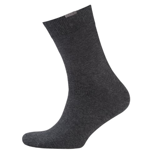 Nur Der - Calcetines opacas para hombre, pack de 3, talla 43-46, color gris