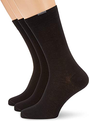 Nur Der - Calcetines opacas para hombre, pack de 3, talla 43-46, color negro 940